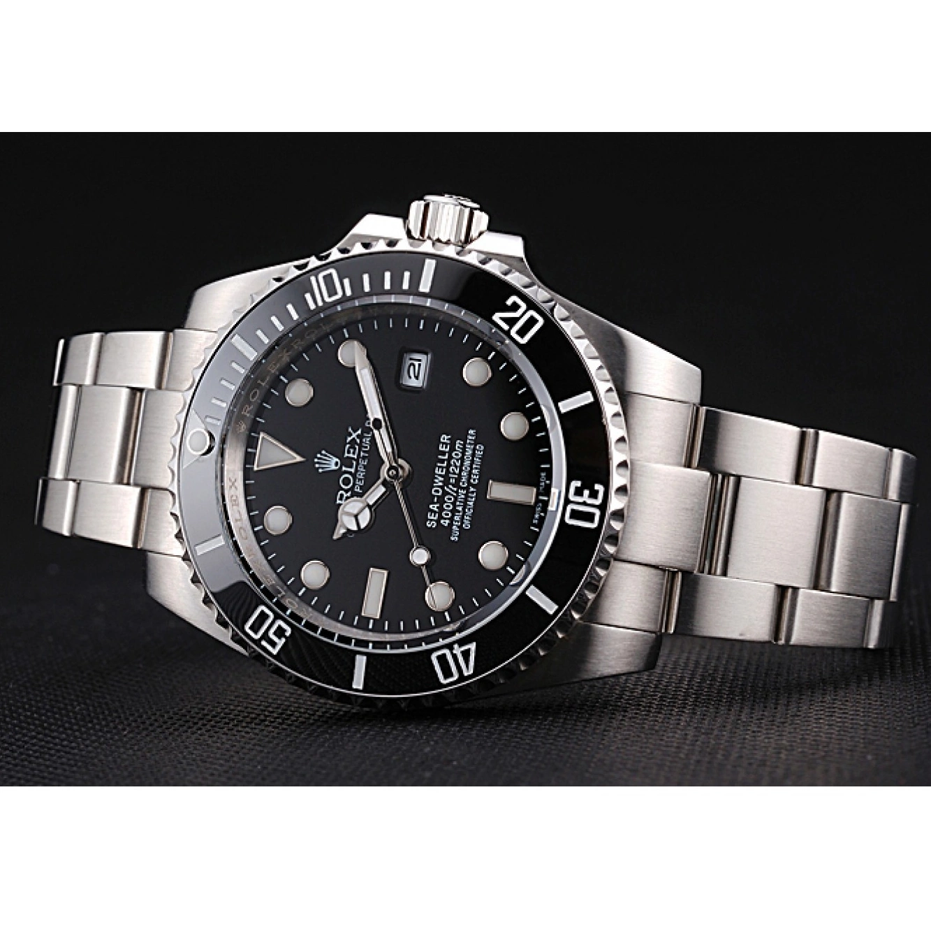 Aaa replica watch Dwellerr Steel Bracelet Case Sky Dial Black Rolex 622837 Stainless And 0220