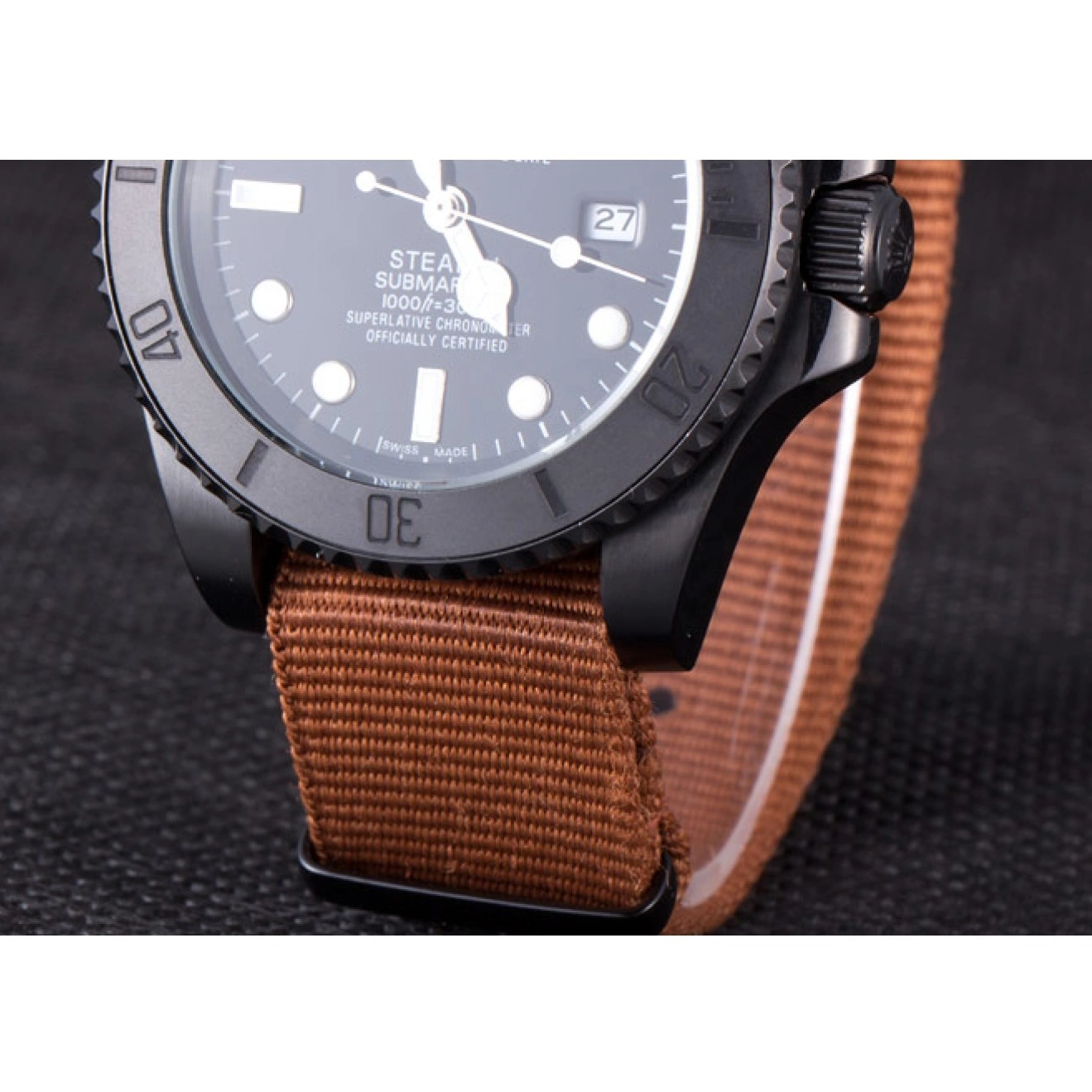 Aaa replica watch Band Brown Fabric STEALTH Rolex IV Submariner rl426 MK 621388 0210