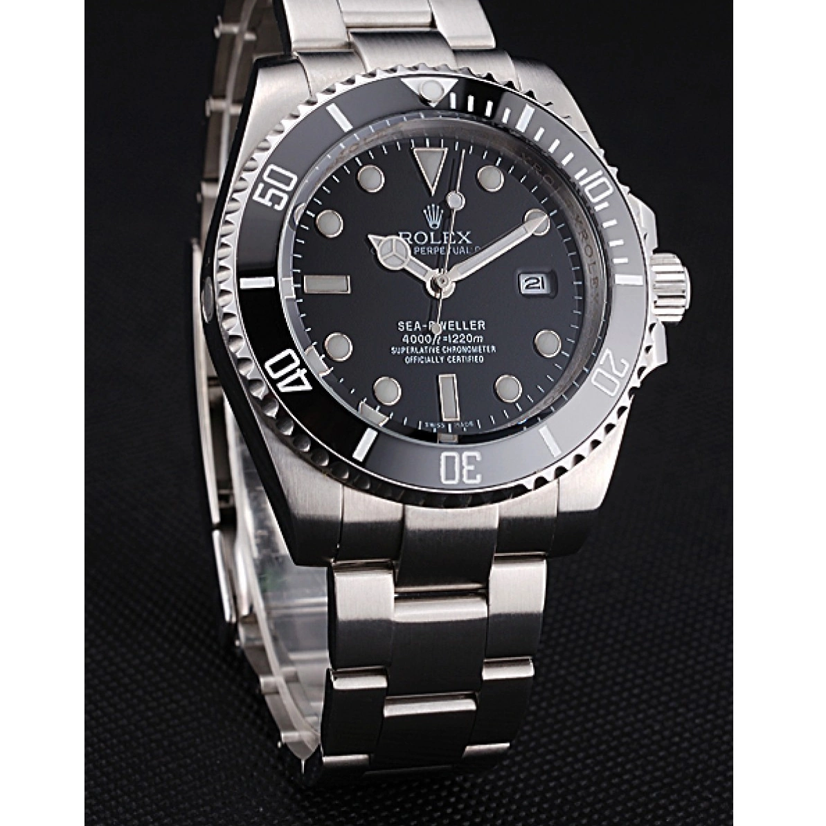 Aaa replica watch Dwellerr Steel Bracelet Case Sky Dial Black Rolex 622837 Stainless And 0220