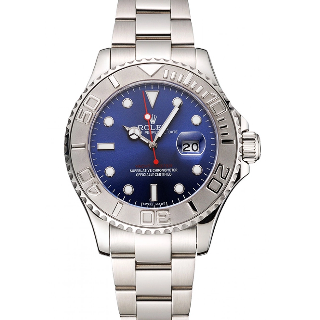 Aaa replica watch Dial Rolex Blue Yacht-Master Case Bracelet And Steel Stainless 0211