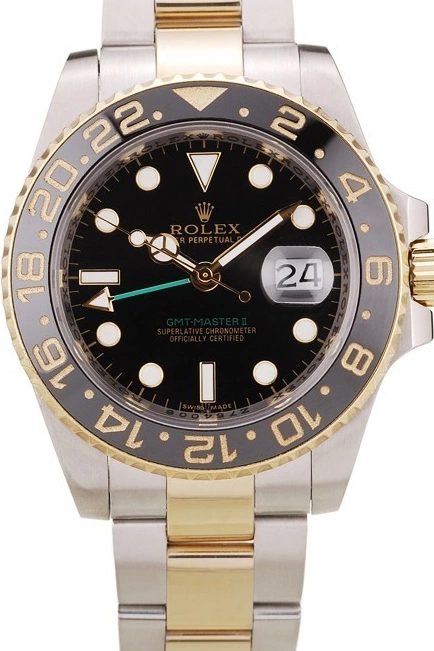 Aaa replica watch Dial Ceramic Black Master Black Bezel Rolex II 98229 GMT 0214