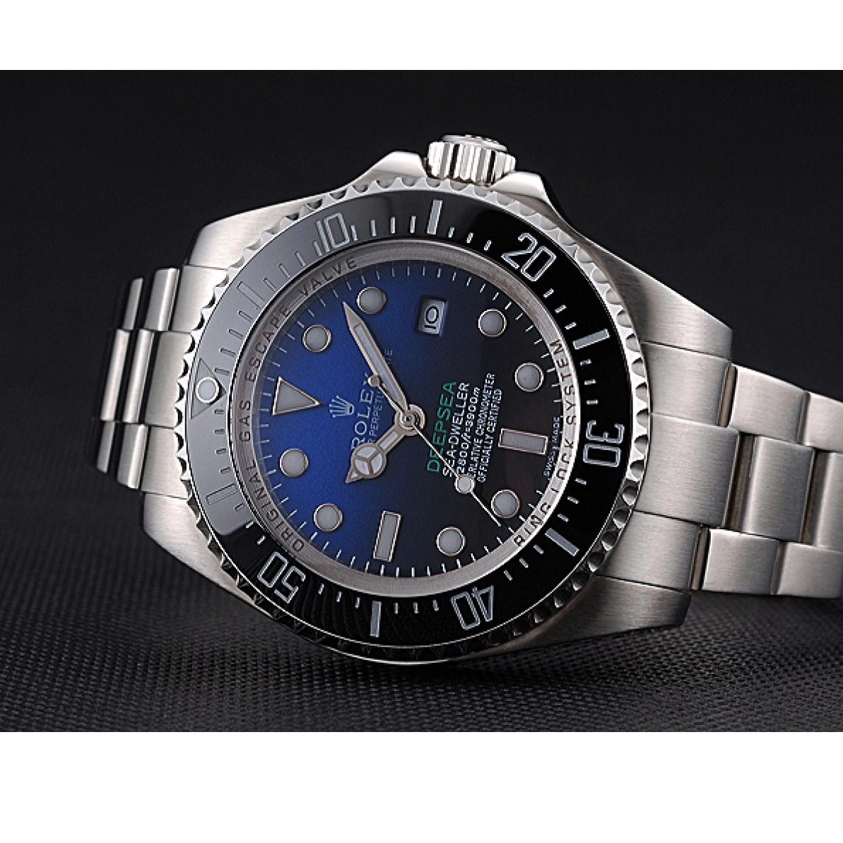 Aaa replica watch Case Stainless Deepsea Dial James Cameron Swiss Steel And Dweller 622847 Black Bracelet 0212