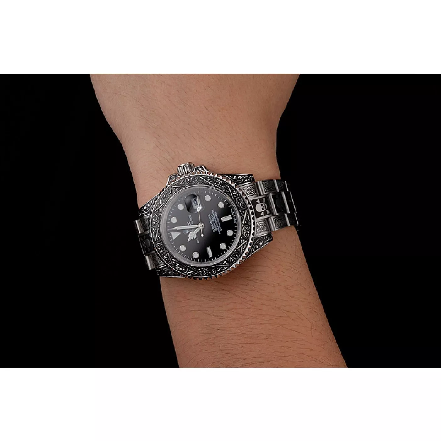 Aaa replica watch Swiss Rolex Submariner Skull Limited Edition Black Dial Vintage Case And Bracelet 1454090 0204