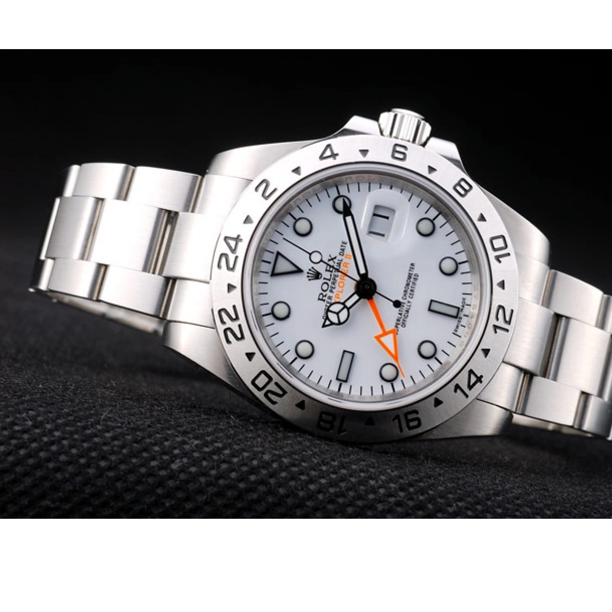 Aaa replica watch Rolex Dial Watch Explorer Stainless Bezel Steel White 0220