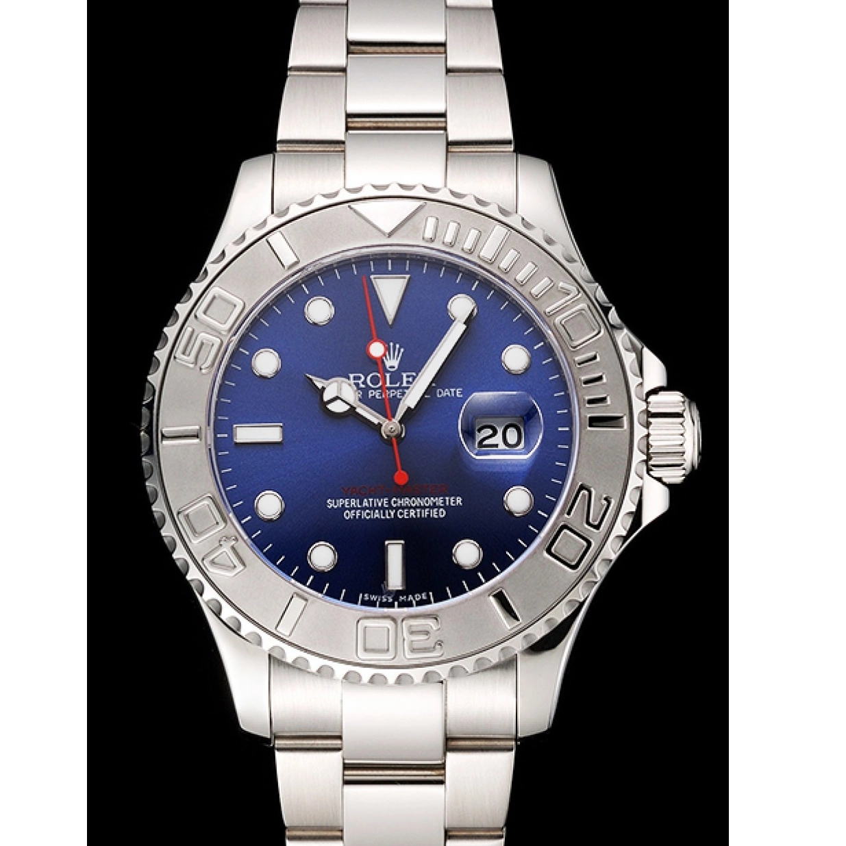 Aaa replica watch Case Yacht-Master Stainless And Dial Steel Bracelet Blue Rolex 0216