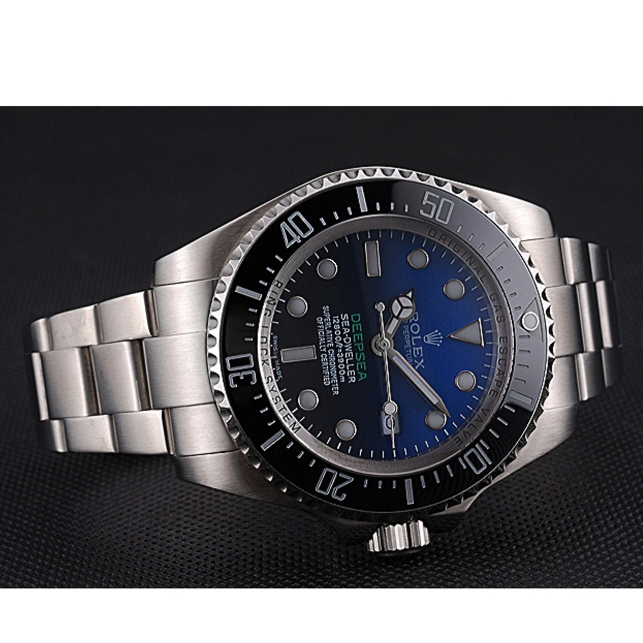 Aaa replica watch Case Stainless Deepsea Dial James Cameron Swiss Steel And Dweller 622847 Black Bracelet 0212