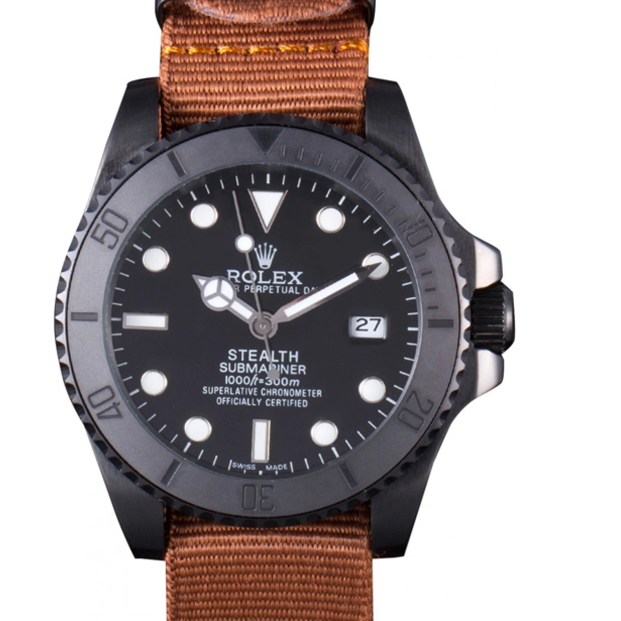 Aaa replica watch Band Brown Fabric STEALTH Rolex IV Submariner rl426 MK 621388 0210