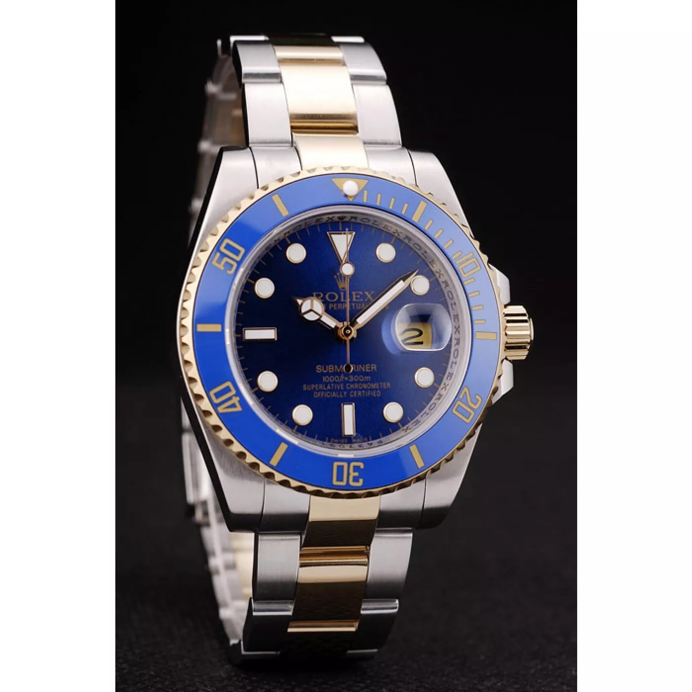 Aaa replica watch Rolex Submariner Blue Bezel Blue Dial 98230 0201