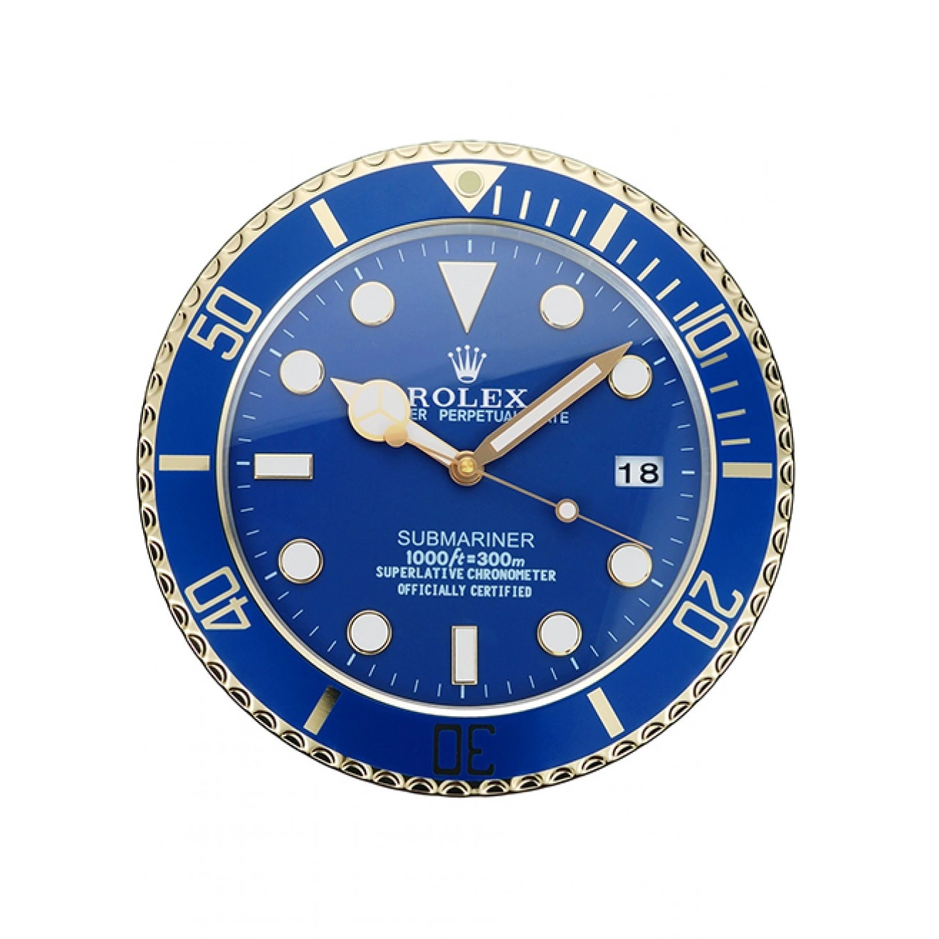 Aaa replica watch Rolex Wall Clock Submariner Blue 622475 0222