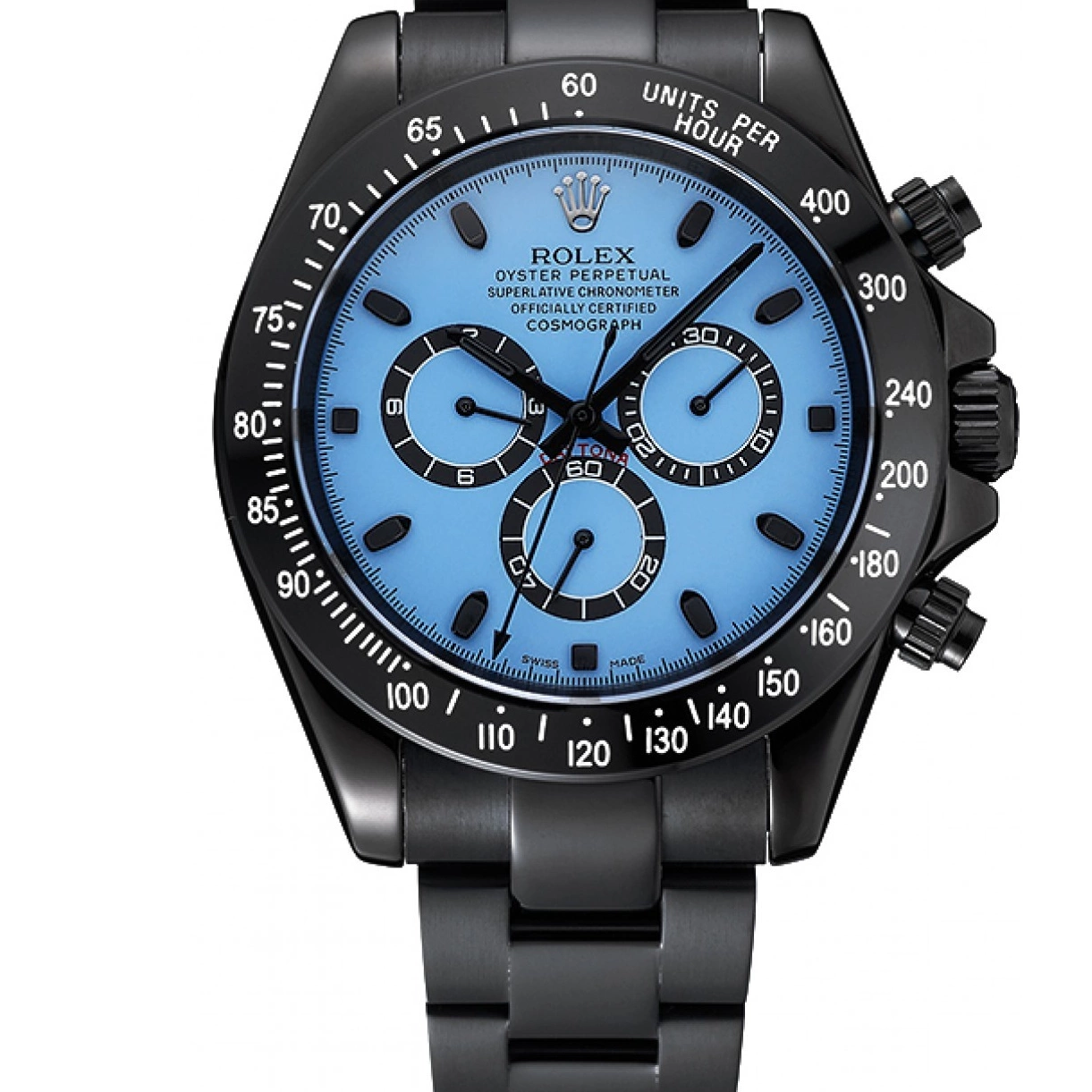 Aaa replica watch And Steel Dial And 1454250 Stainless Cosmograph Blue Rolex Black Daytona Black Case Bracelet 0211