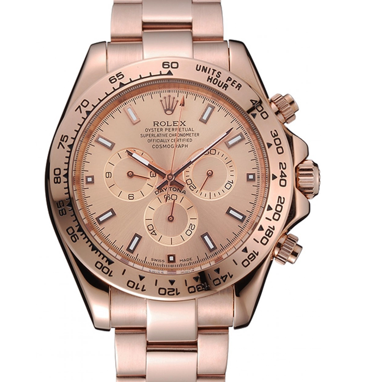 Aaa replica watch Bracelet 1454247 Dial Gold Cosmograph Pink Daytona And Rolex Case Rose 0223