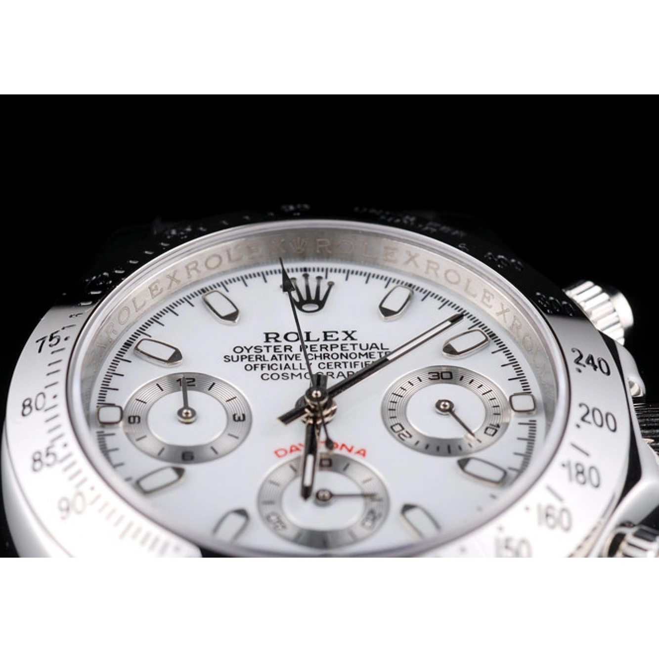 Aaa replica watch Rolex Case Lady White Steel Dial Tachymeter Stainless Daytona 0220