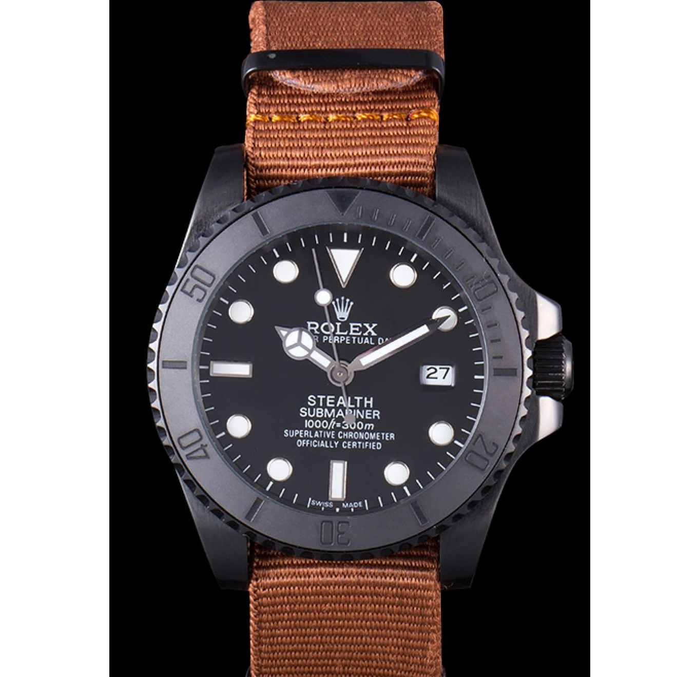 Aaa replica watch Band Brown Fabric STEALTH Rolex IV Submariner rl426 MK 621388 0210