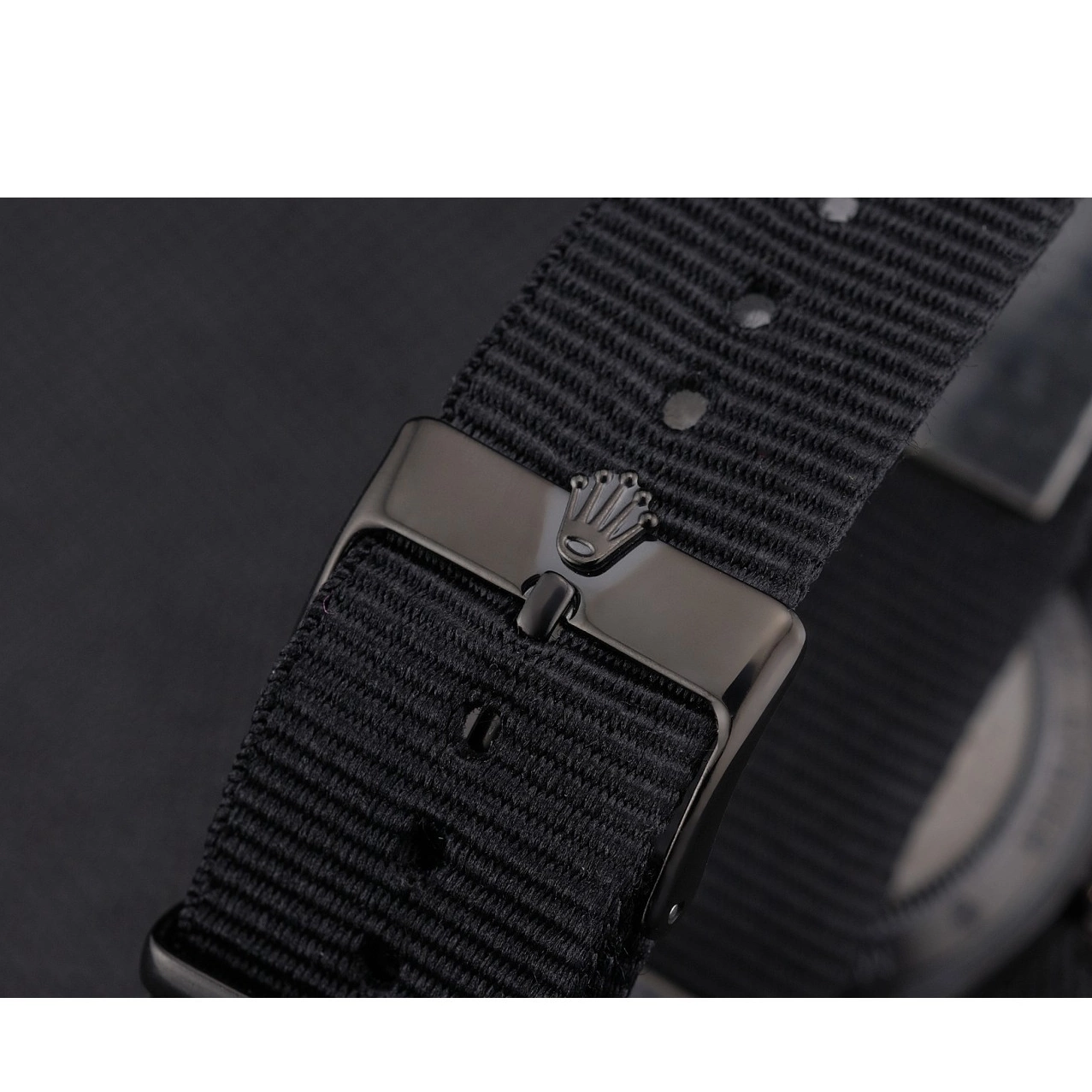 Aaa replica watch Nylon 622001 Rolex Bamford Strap Black Milgauss 0219