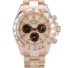 Aaa replica watch Gold Steel Stainless Rolex Dial Rose Plated Bezel Daytona Rose Gold 0216