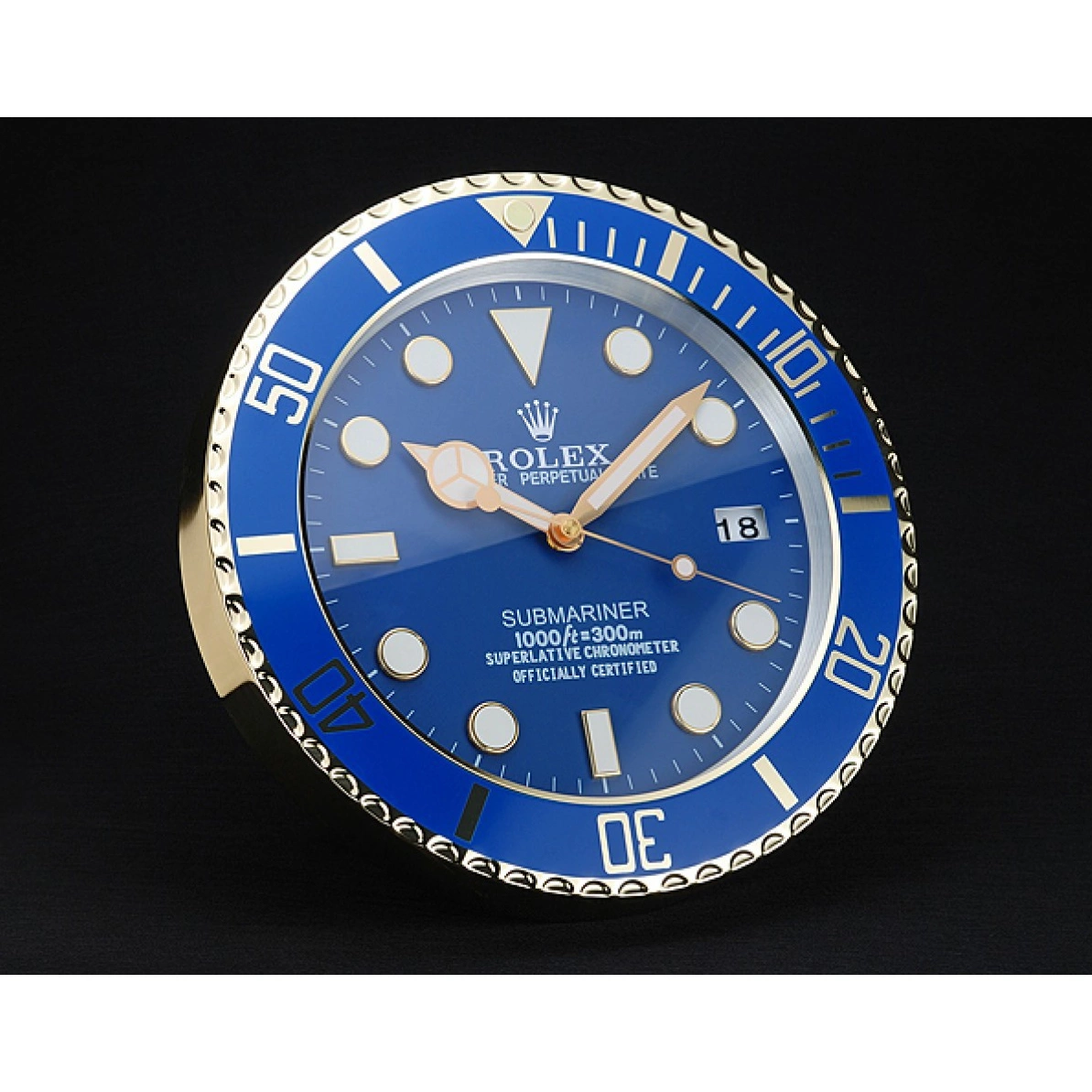 Aaa replica watch Rolex Wall Clock Submariner Blue 622475 0222