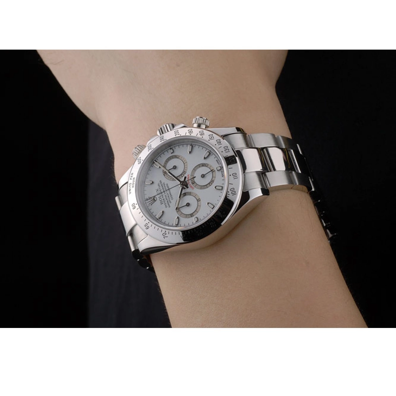 Aaa replica watch Swiss Steel Bracelet 80297 Daytona Stainless Dial Rolex White 0210