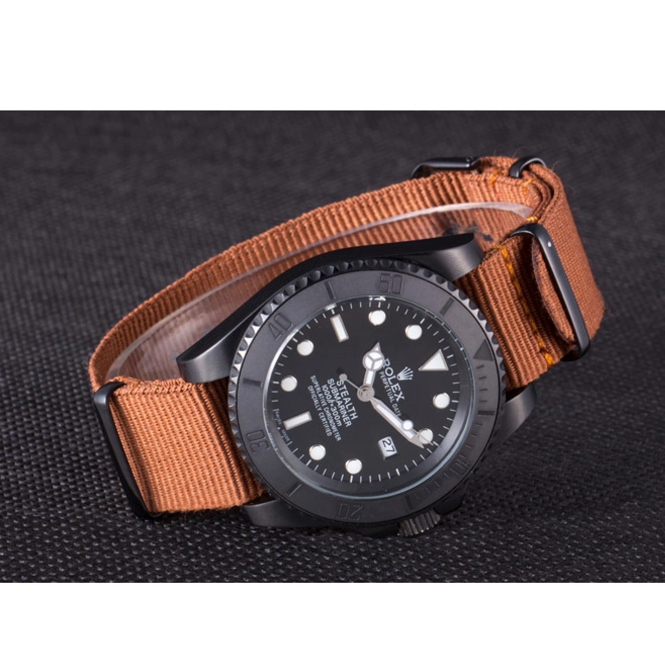 Aaa replica watch Band Brown Fabric STEALTH Rolex IV Submariner rl426 MK 621388 0210