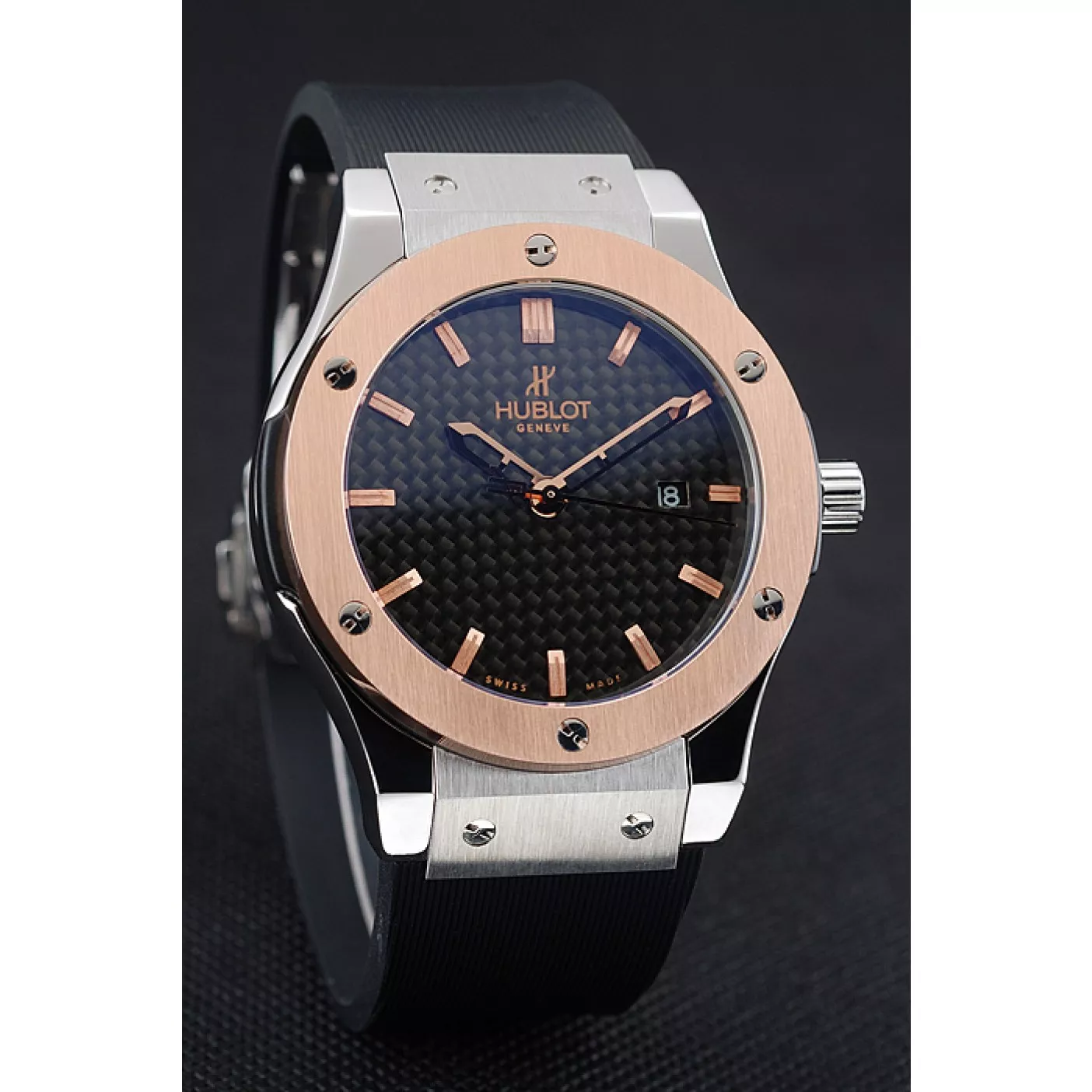 Aaa replica watch Swiss Hublot Classic Fusion Ceramic King Gold shb02 621395 0203