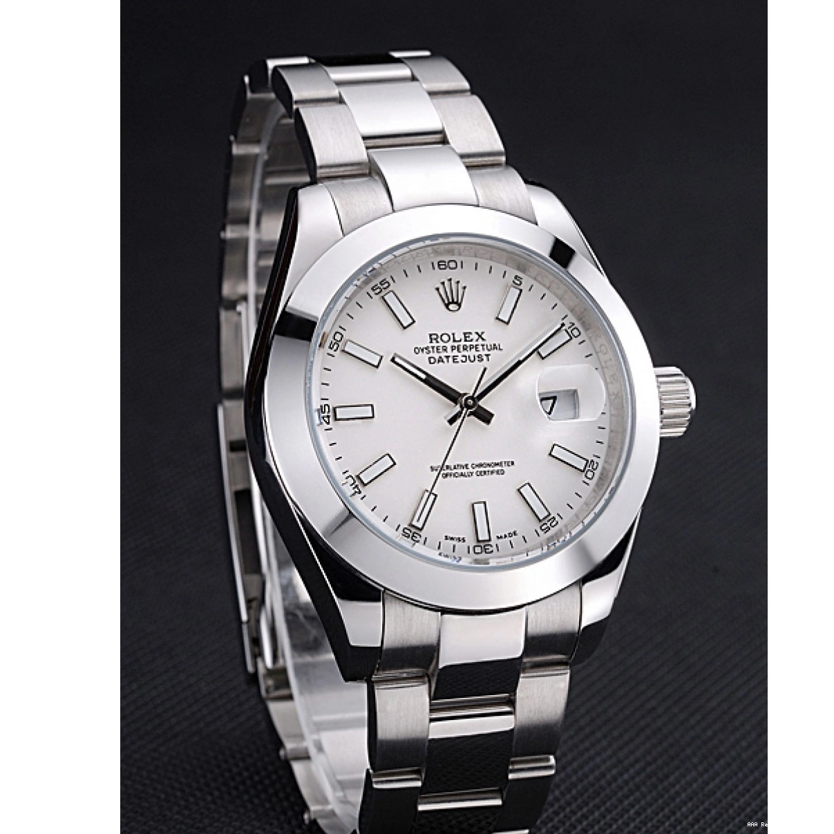 Aaa replica watch Steel Case Rolex Stainless Datejust Dial White 622266 0213