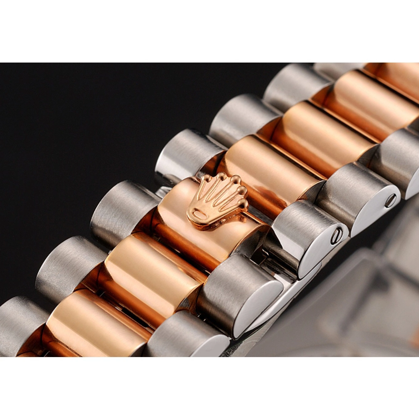 Aaa replica watch Rolex Bracelet Gold Bezel Staineless Steel Day-Date 1454107 Rose Swiss And Diamonds 0222