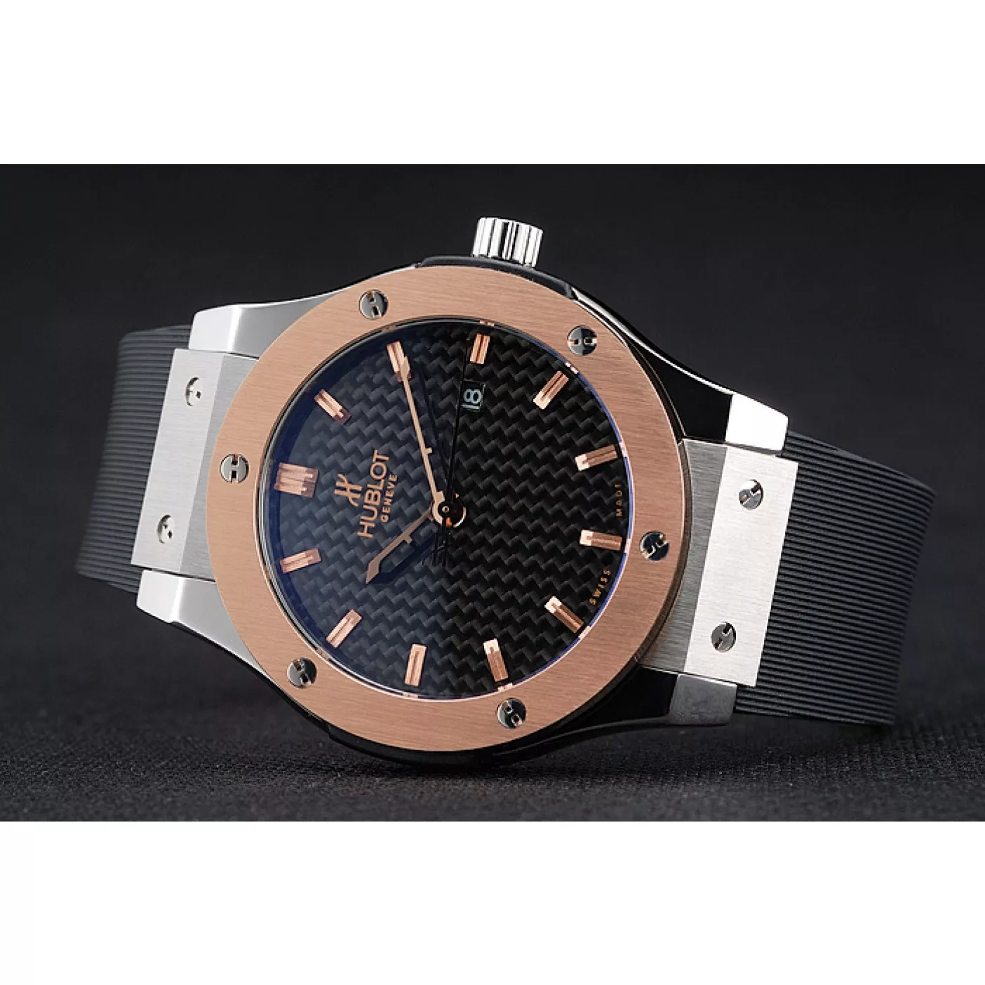 Aaa replica watch Swiss Hublot Classic Fusion Ceramic King Gold shb02 621395 0203