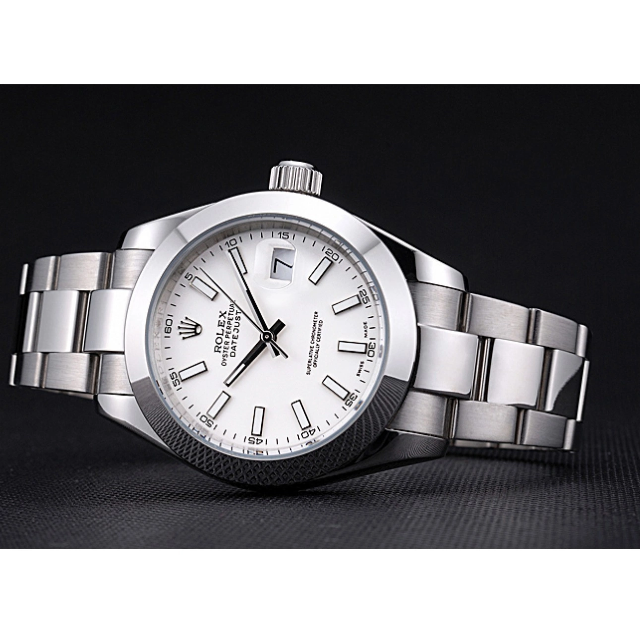 Aaa replica watch Steel Case Rolex Stainless Datejust Dial White 622266 0213