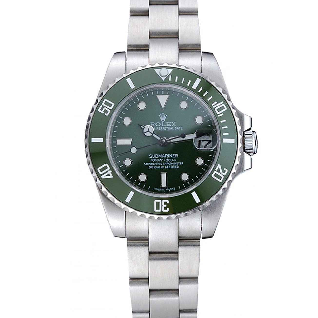 Aaa replica watch Bracelet Rolex Dial Green Steel 1454151 Stainless Submariner 0215