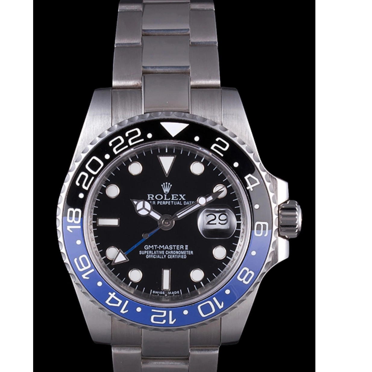 rl431 Rolex BLUE 621393 BLACK BEZEL 2013 MASTER GMT II 0227