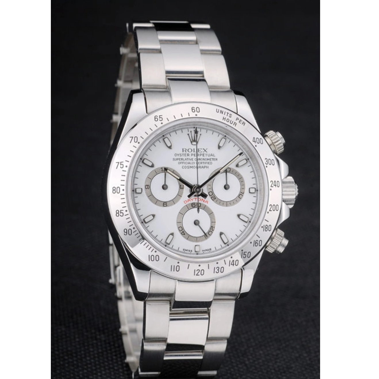 Aaa replica watch Swiss Steel Bracelet 80297 Daytona Stainless Dial Rolex White 0210