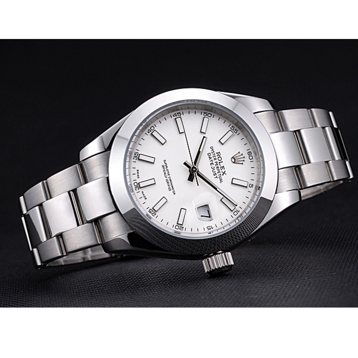 Aaa replica watch Steel Case Rolex Stainless Datejust Dial White 622266 0213