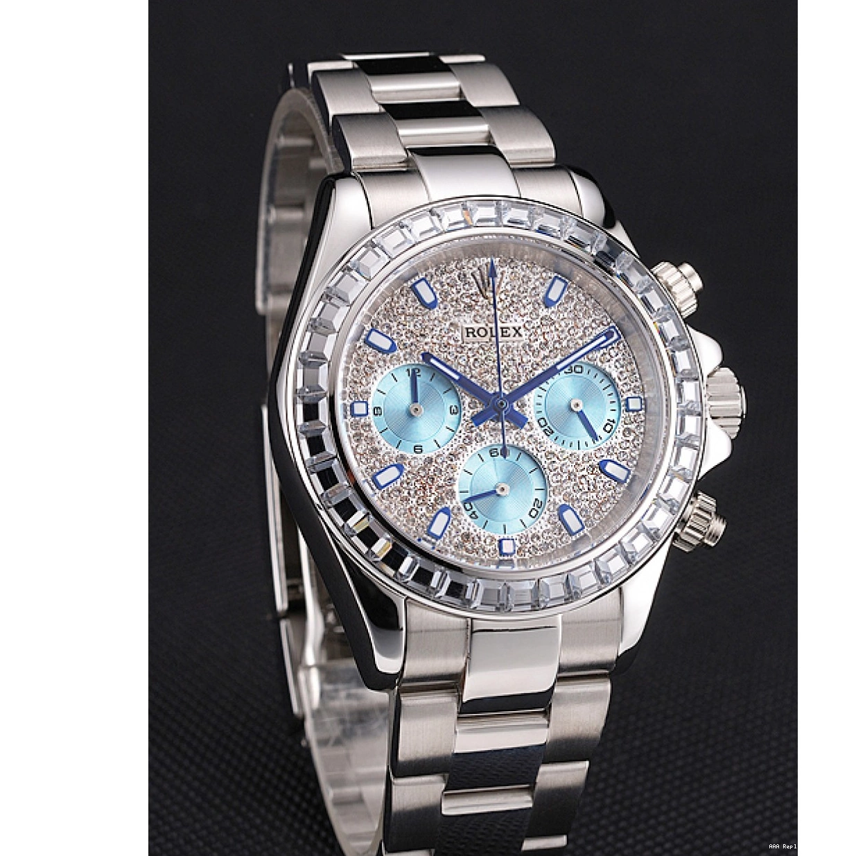 Aaa replica watch Rolex And And Diamond Dial Stainless Bracelet Bezel Daytona Steel Case 0227