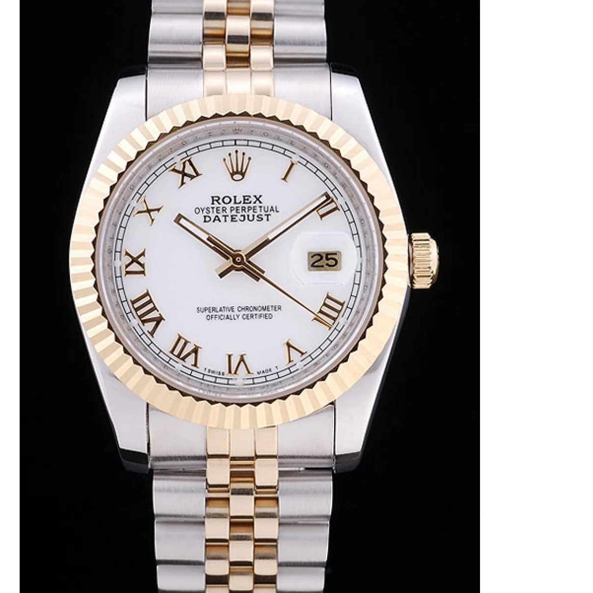 Ribbed Dial Bezel Datejust White 7451 Rolex 0227