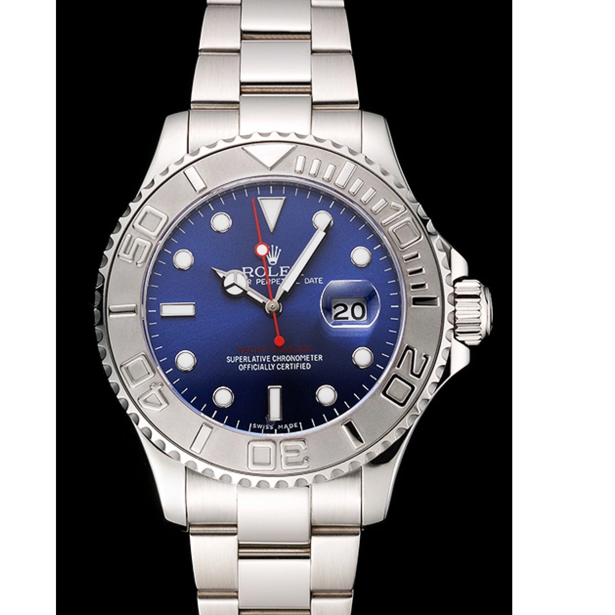 Aaa replica watch Dial Rolex Blue Yacht-Master Case Bracelet And Steel Stainless 0211