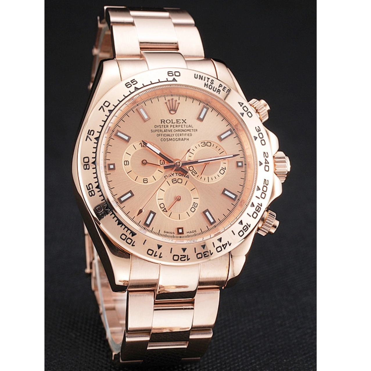 Aaa replica watch Bracelet 1454247 Dial Gold Cosmograph Pink Daytona And Rolex Case Rose 0223