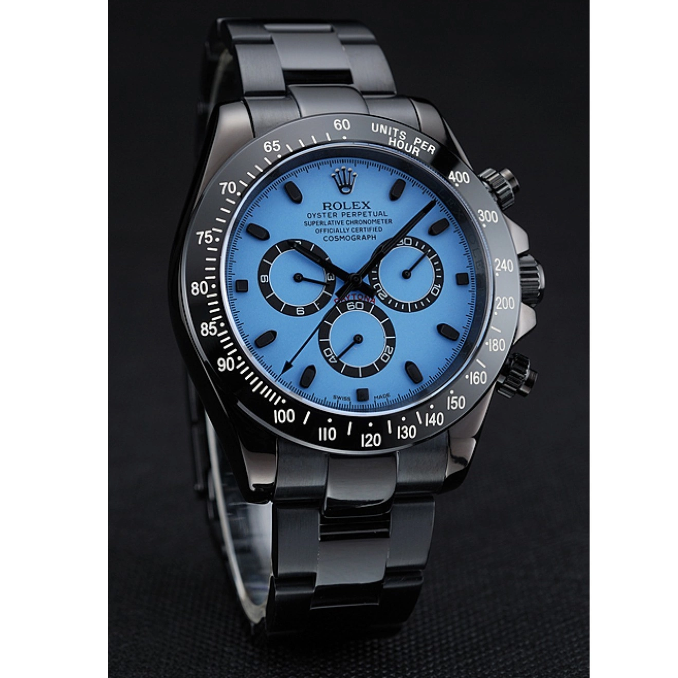 Aaa replica watch And Steel Dial And 1454250 Stainless Cosmograph Blue Rolex Black Daytona Black Case Bracelet 0211