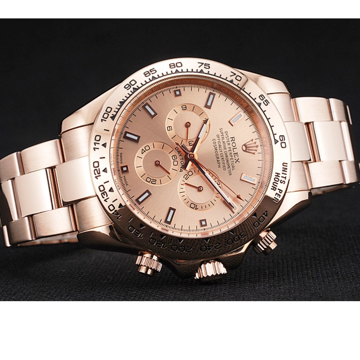 Aaa replica watch Bracelet 1454247 Dial Gold Cosmograph Pink Daytona And Rolex Case Rose 0223