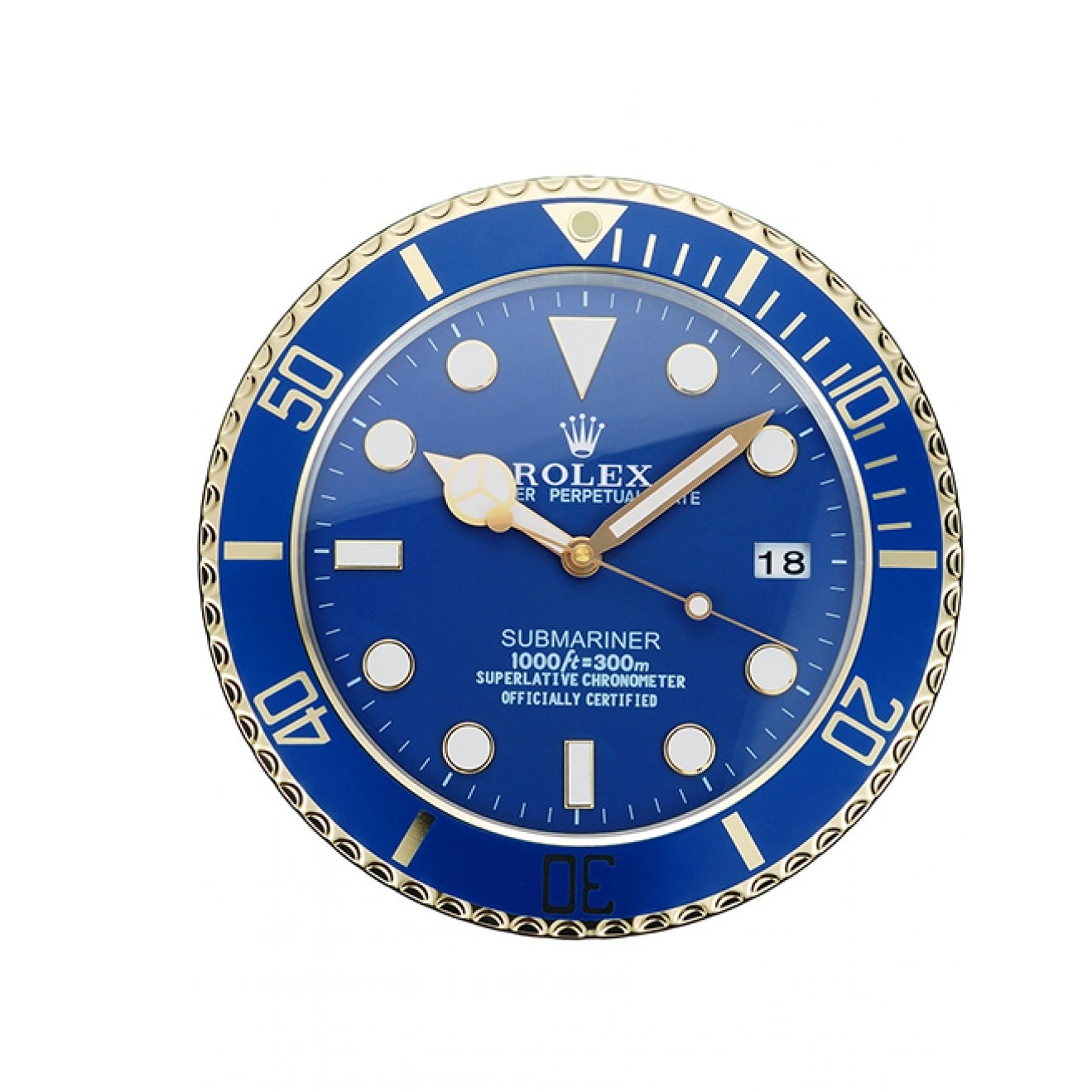 Aaa replica watch 622475 Wall Submariner Blue Rolex Clock 0210