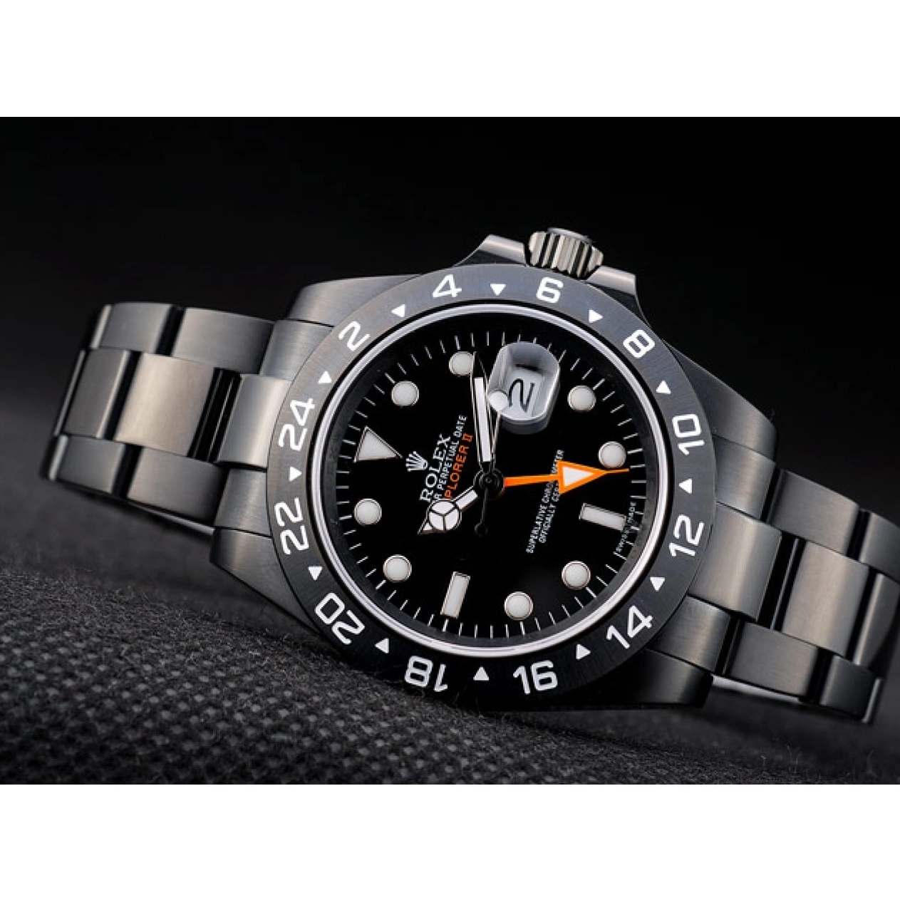 Aaa replica watch Dial Bezel Black Explorer 2385 Black Watch Rolex Ceramic 0211