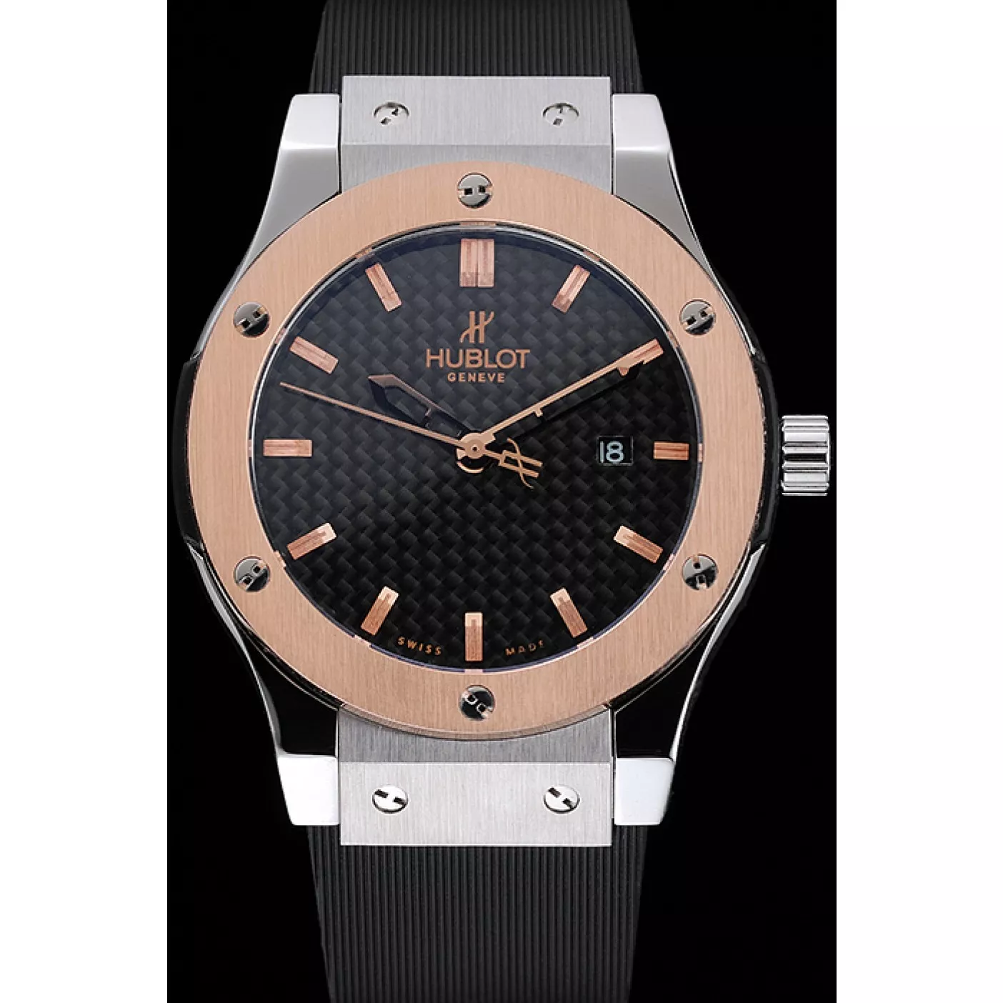 Aaa replica watch Swiss Hublot Classic Fusion Ceramic King Gold shb02 621395 0203