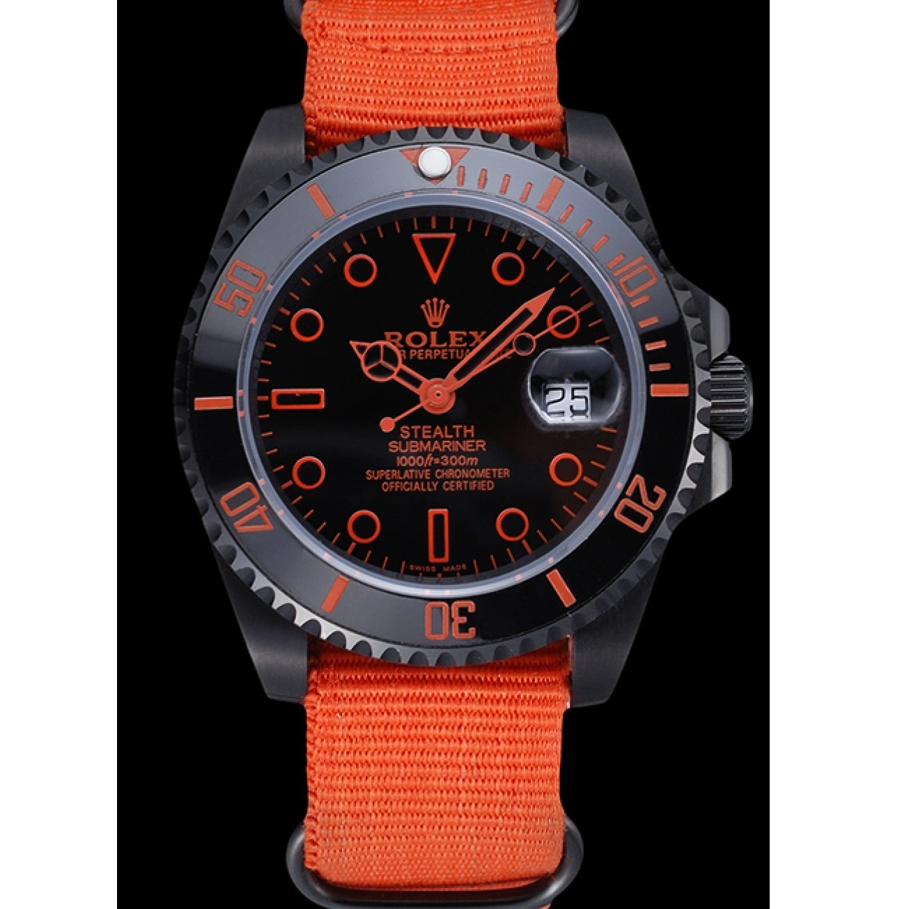 Aaa replica watch Strap Orange Submariner Rolex 622011 Nylon Stealth 0215