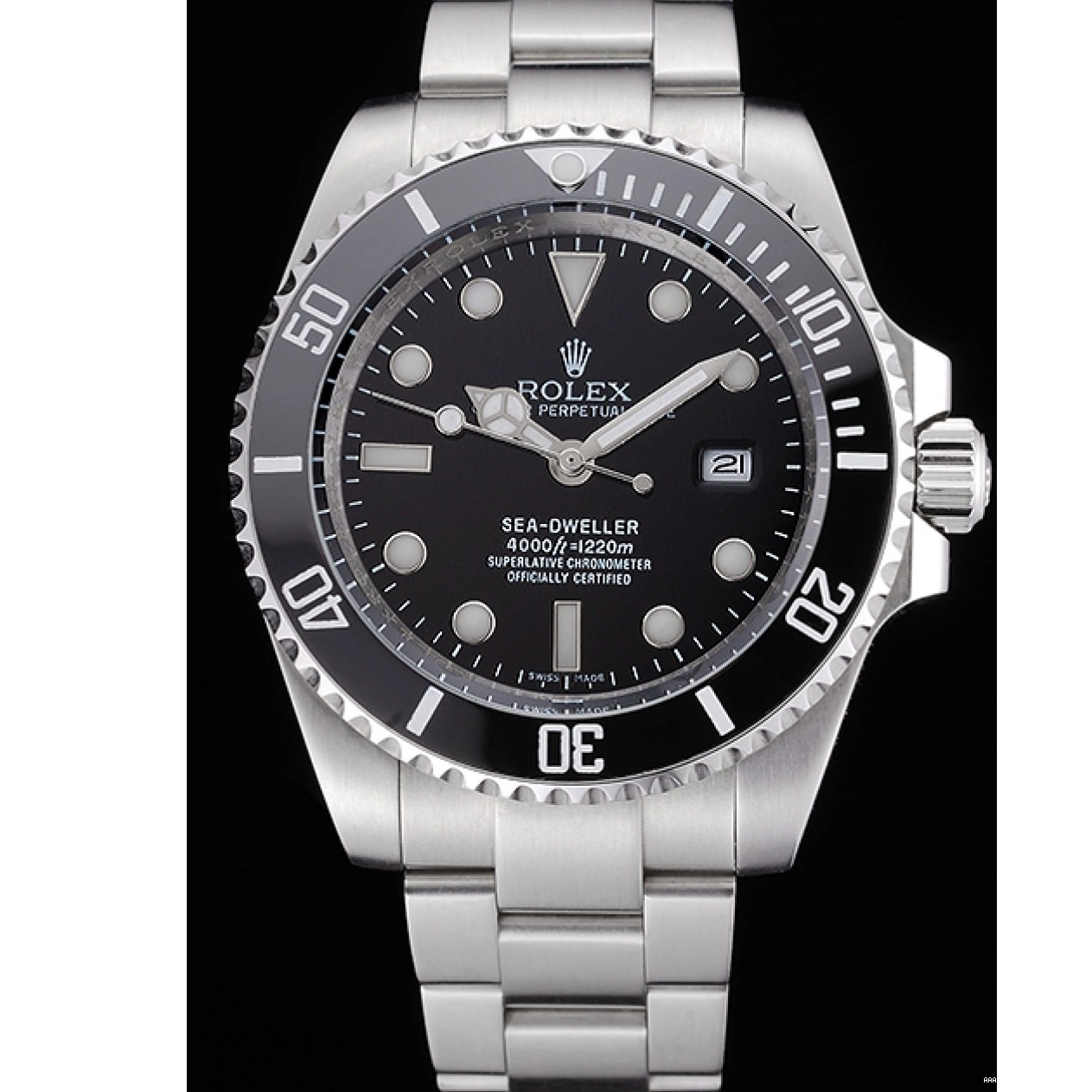 Aaa replica watch Dwellerr Steel Bracelet Case Sky Dial Black Rolex 622837 Stainless And 0220