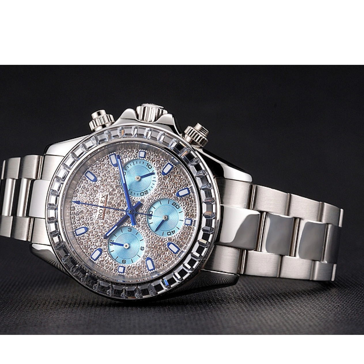 Aaa replica watch Rolex And And Diamond Dial Stainless Bracelet Bezel Daytona Steel Case 0227