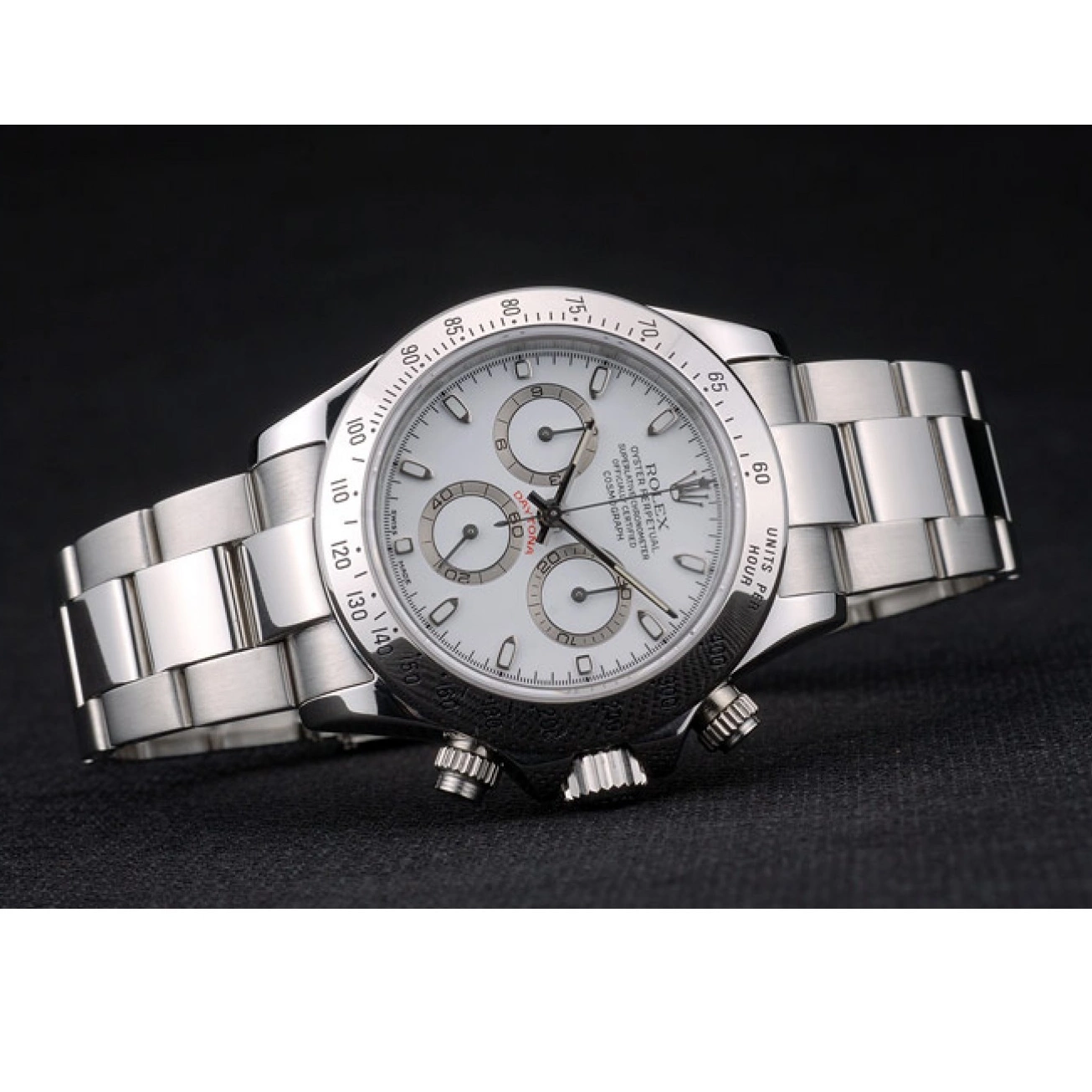 Aaa replica watch Swiss Steel Bracelet 80297 Daytona Stainless Dial Rolex White 0210