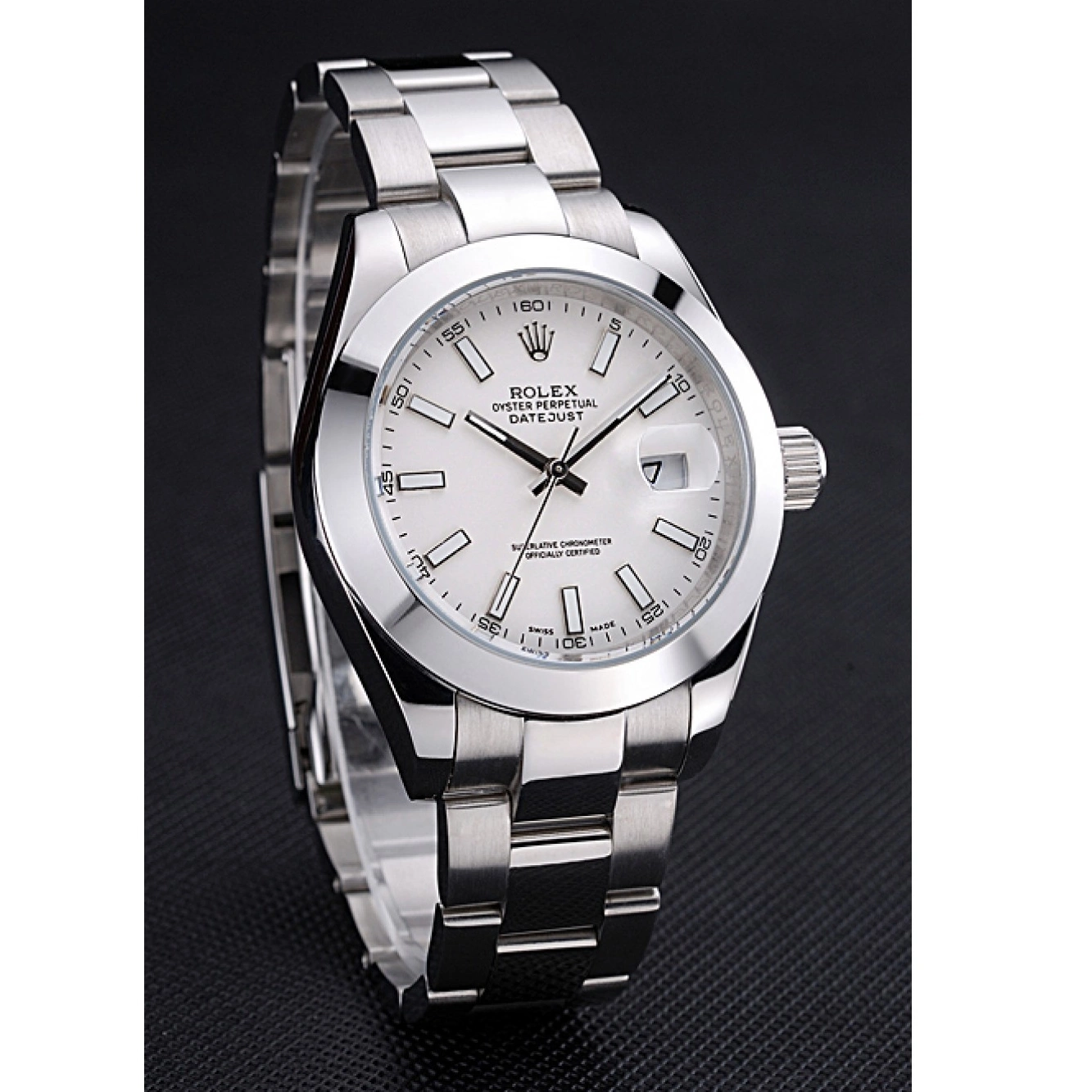 Aaa replica watch Steel Stainless White Case Dial Datejust Rolex 622266 0211