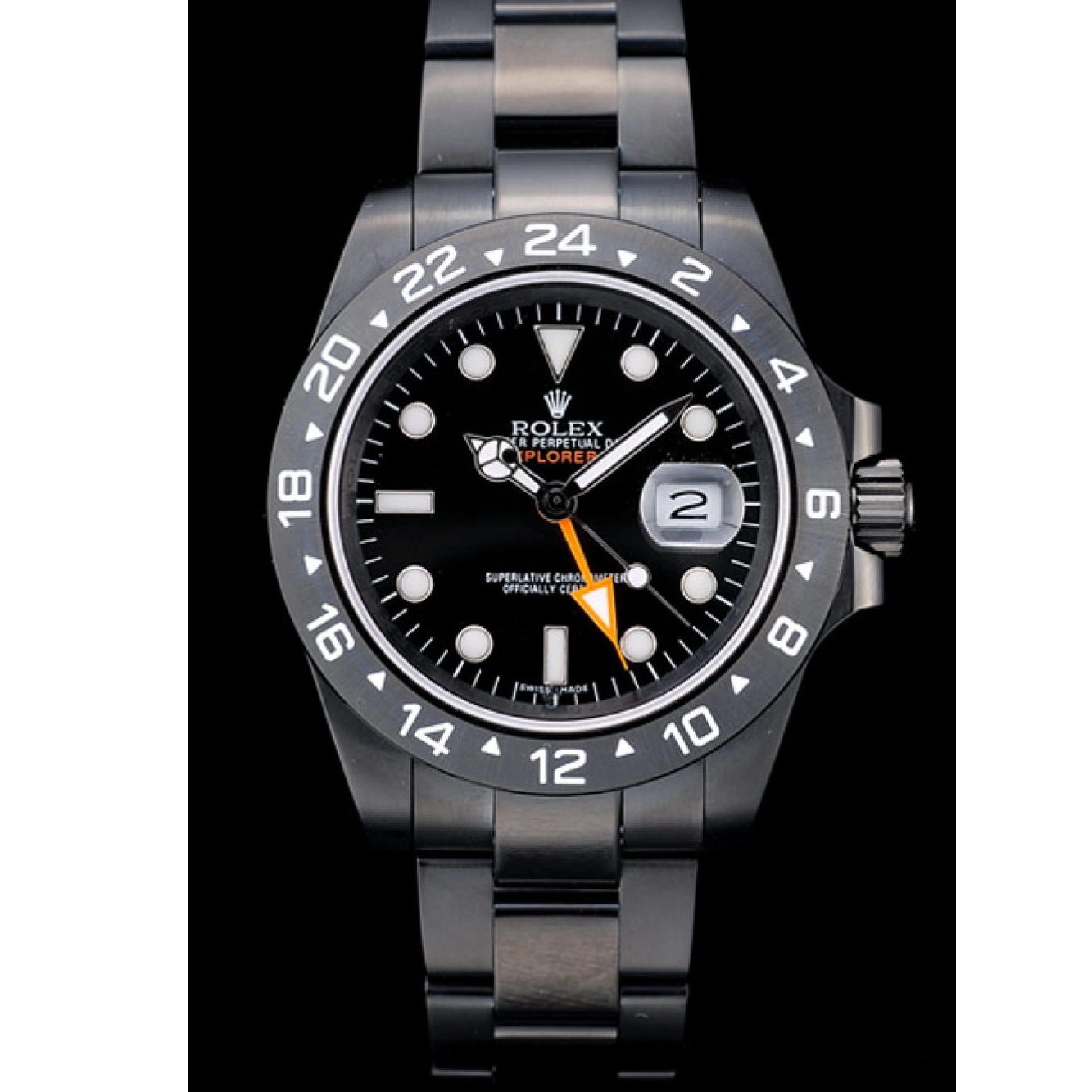 Aaa replica watch Dial Bezel Black Explorer 2385 Black Watch Rolex Ceramic 0211