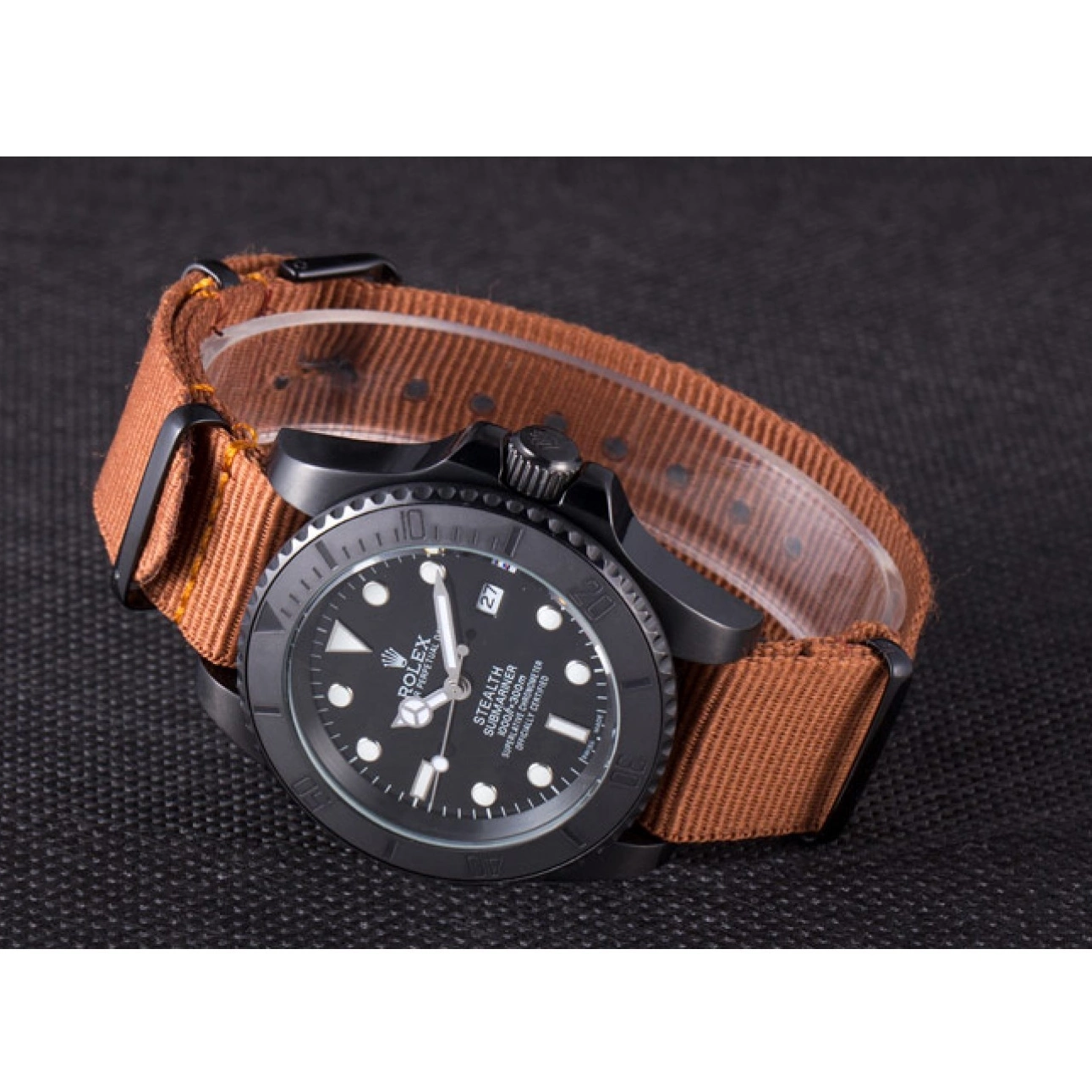 Aaa replica watch Band Brown Fabric STEALTH Rolex IV Submariner rl426 MK 621388 0210