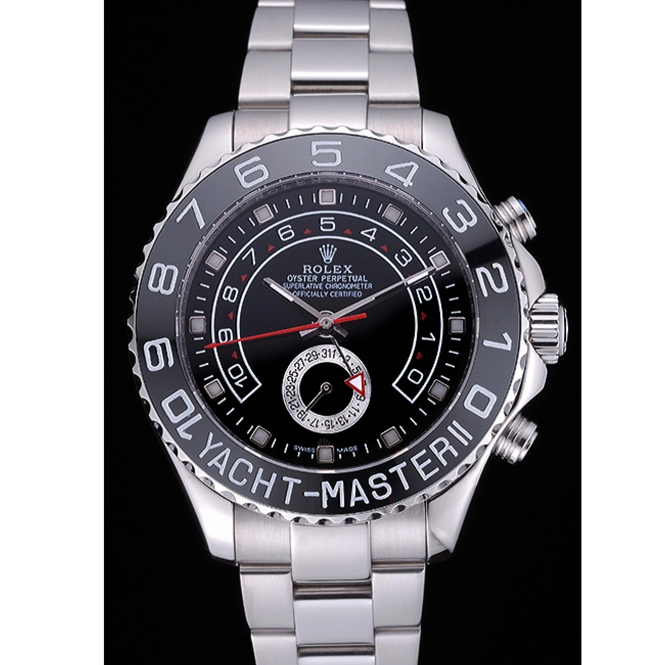 Aaa replica watch - Stainless II 622541 Rolex Yacht Bracelet Black Steel Master Dial 0217