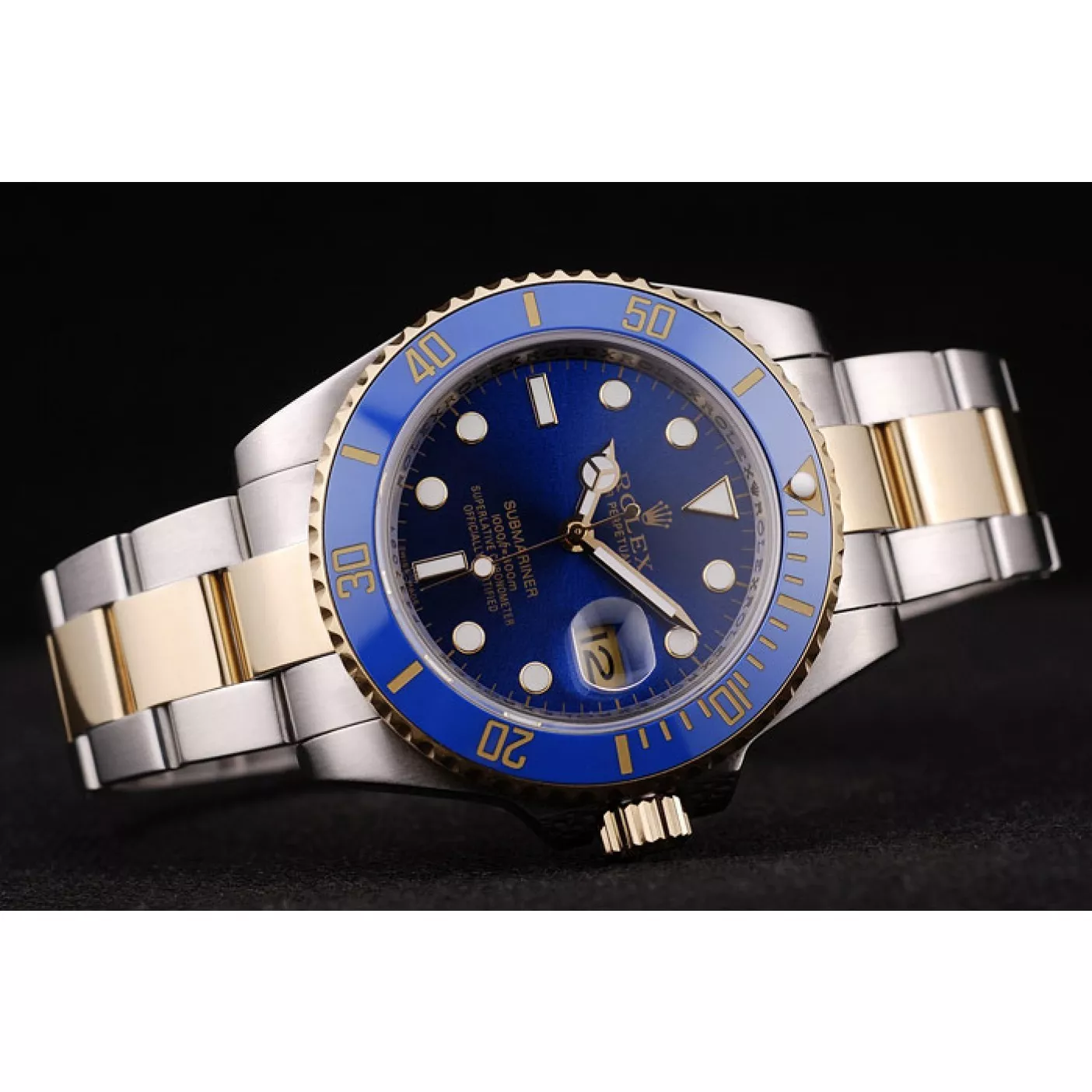 Aaa replica watch Rolex Submariner Blue Bezel Blue Dial 98230 0201