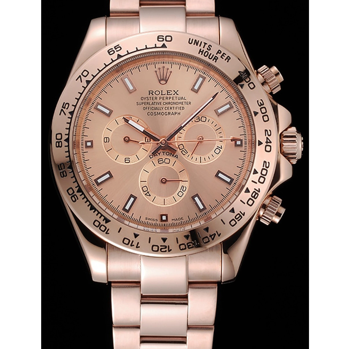 Aaa replica watch Bracelet 1454247 Dial Gold Cosmograph Pink Daytona And Rolex Case Rose 0223